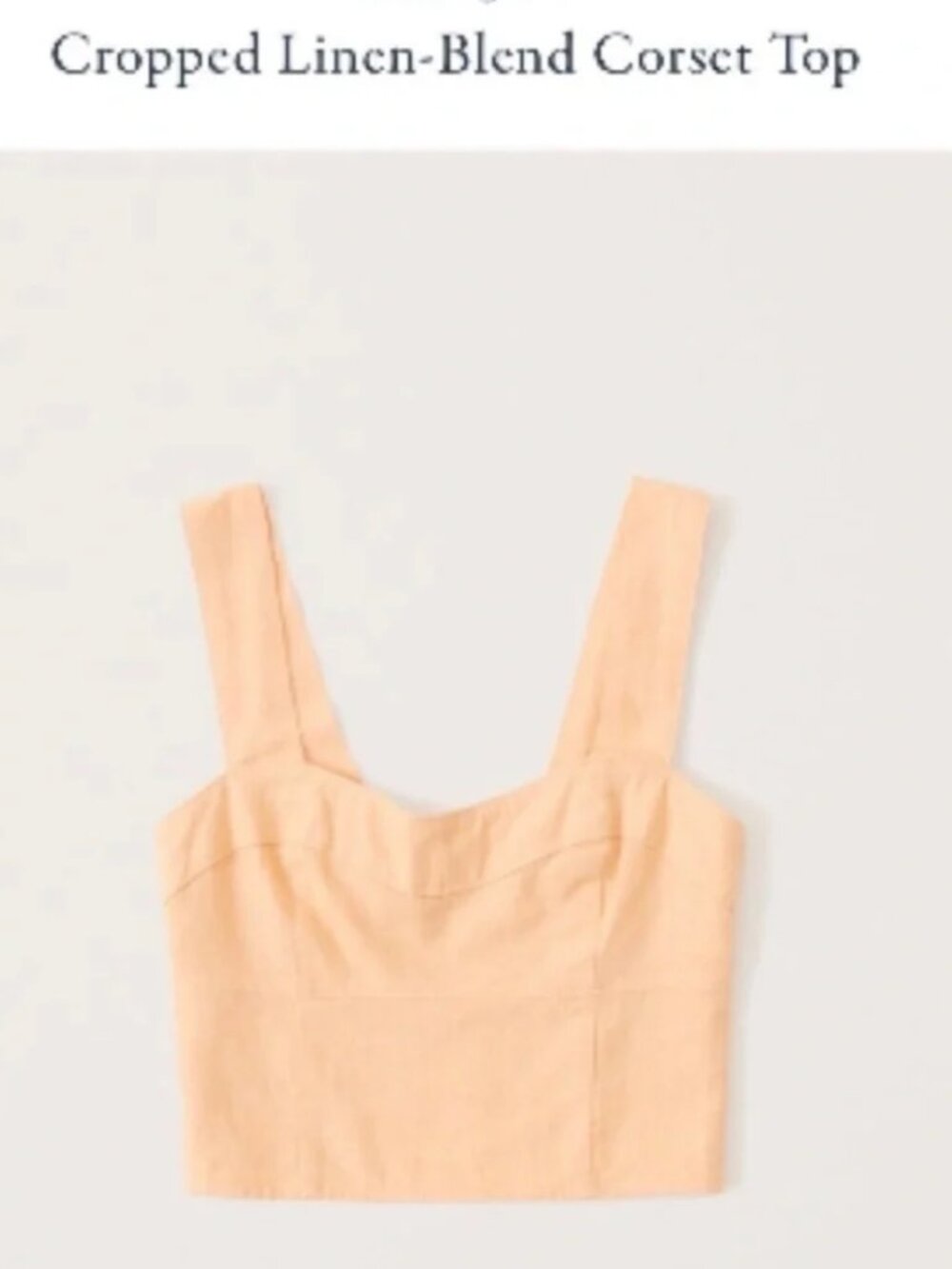 Abercrombie and Fitch orange corset linen adjustable straps summer ruched